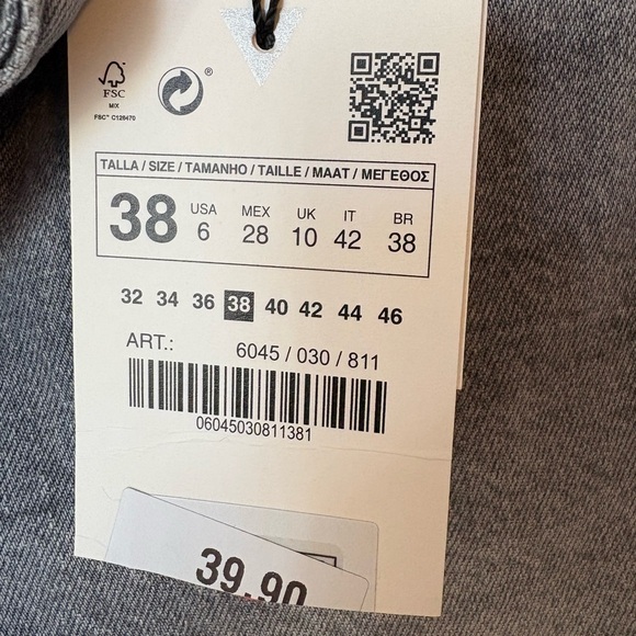 Zara Gray Flare & Wide Leg Jeans - Picture 3 of 4